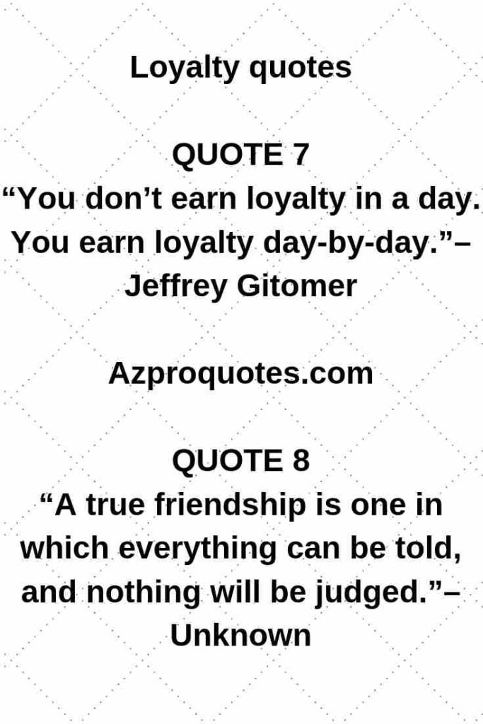 Top 10 Short Loyalty Quotes And Sayings With Explanation